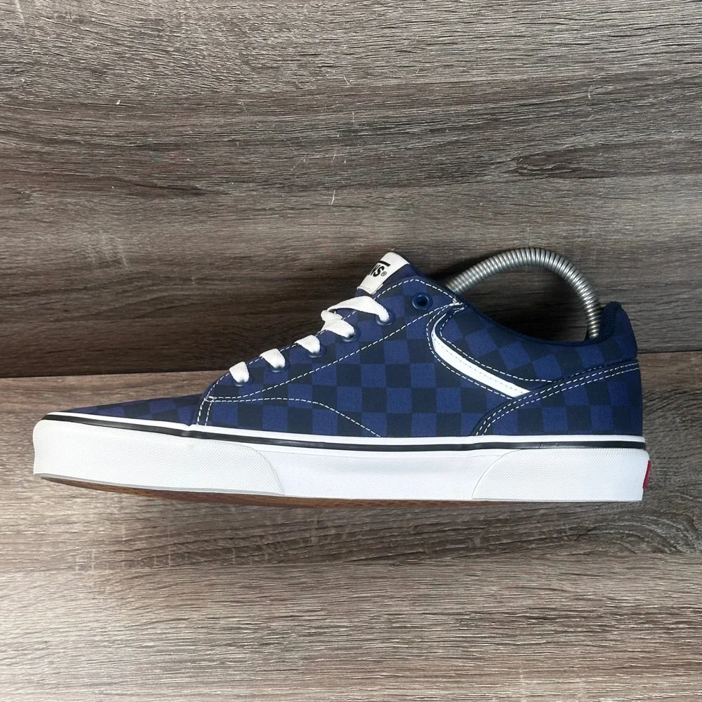 Vans Seldan Sneakers Mens 11.5 Tonal Check Dress Blues Checkerboard Street NEW